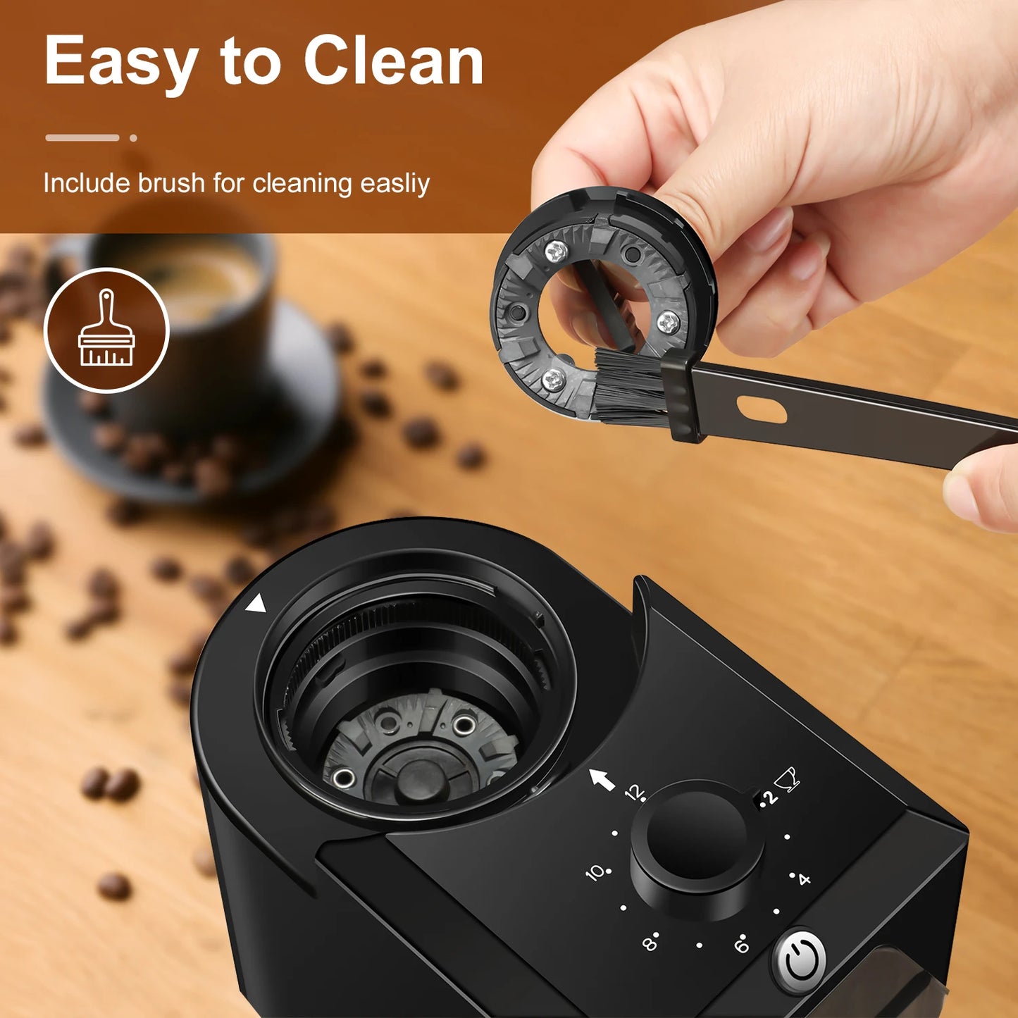 Automatic Burr Mill Coffee Grinder Electric Bean Grinding - The Kings Lots