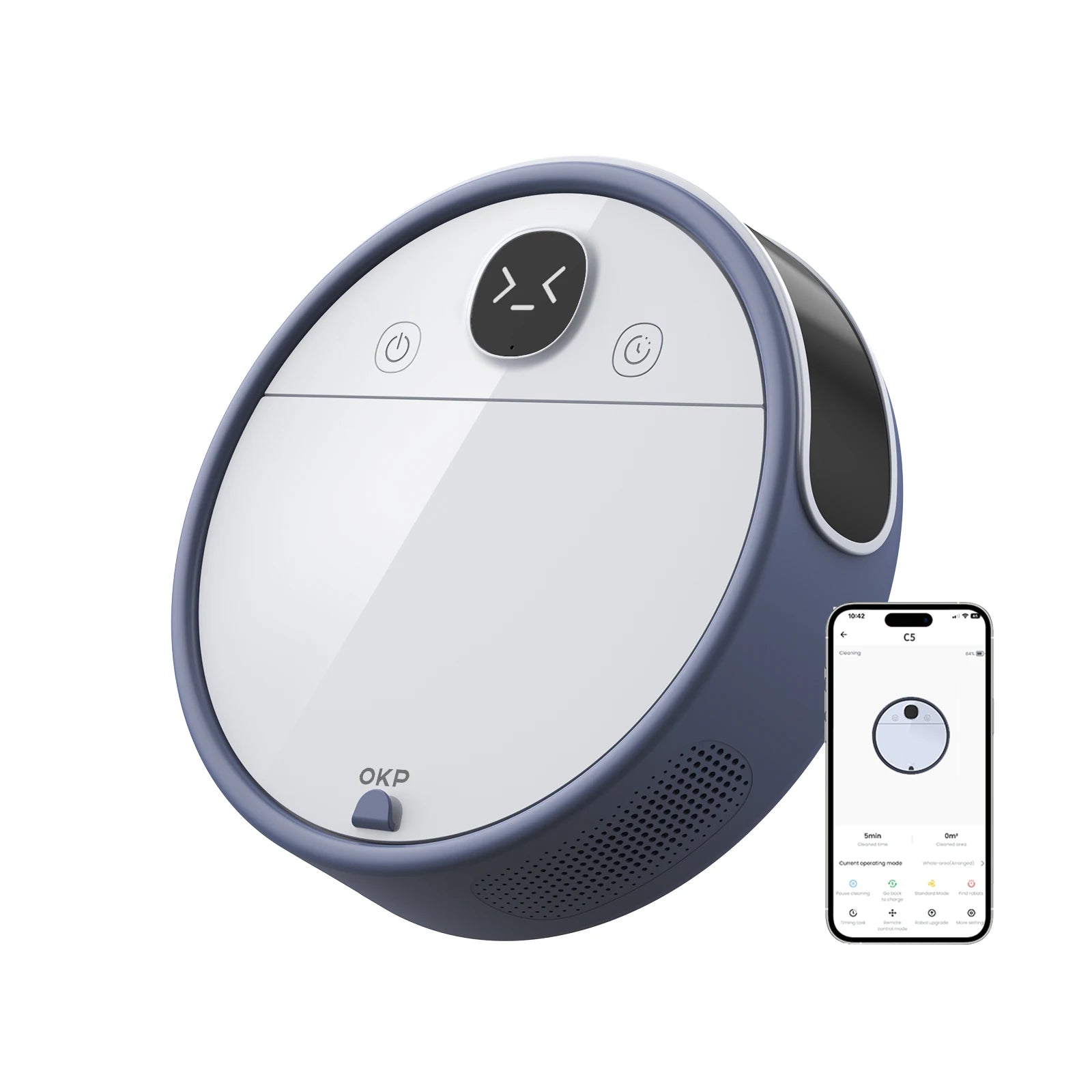 OKP C5 Robot Vacuum Cleaner with Real-Time Video Call - The Kings Lots