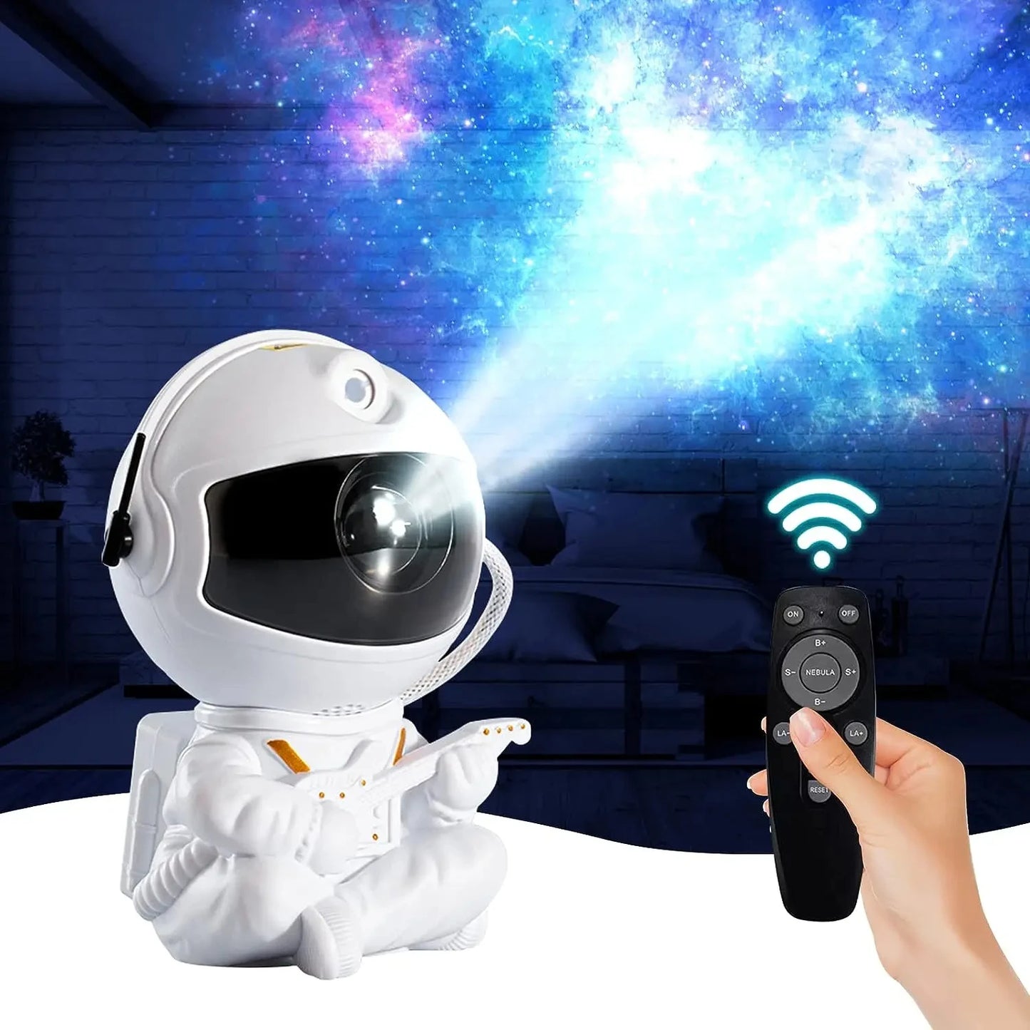 Astronaut Projector Starry Nebula LED Night Lamp with Remote Control for Birthday Decoration - The Kings Lots