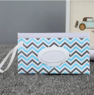 EVA Baby Wet Wipe Pouch Cute Snap-Strap Refillable Wet Wipes Bag Flip Cover Tissue Box Outdoor Useful Baby Stroller Accessory