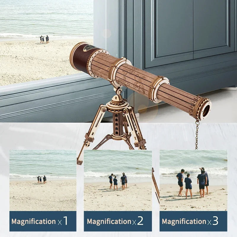 Robotime ROKR Monocular Telescope 3D Wooden Puzzle Game - The Kings Lots