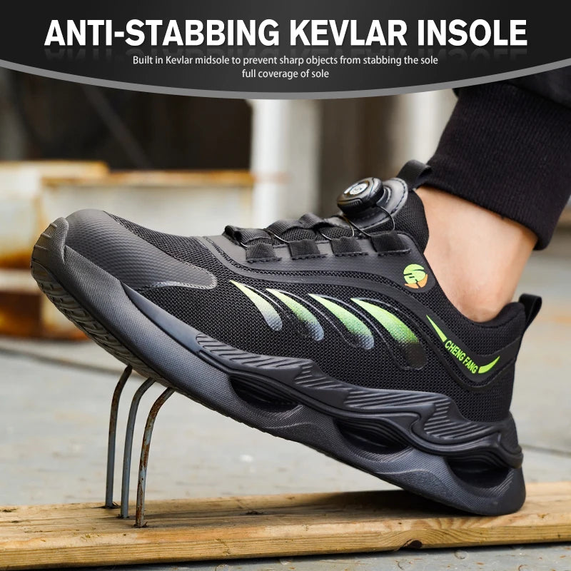 Soft sole lace-free anti-smash and anti-puncture safety shoes - The Kings Lots