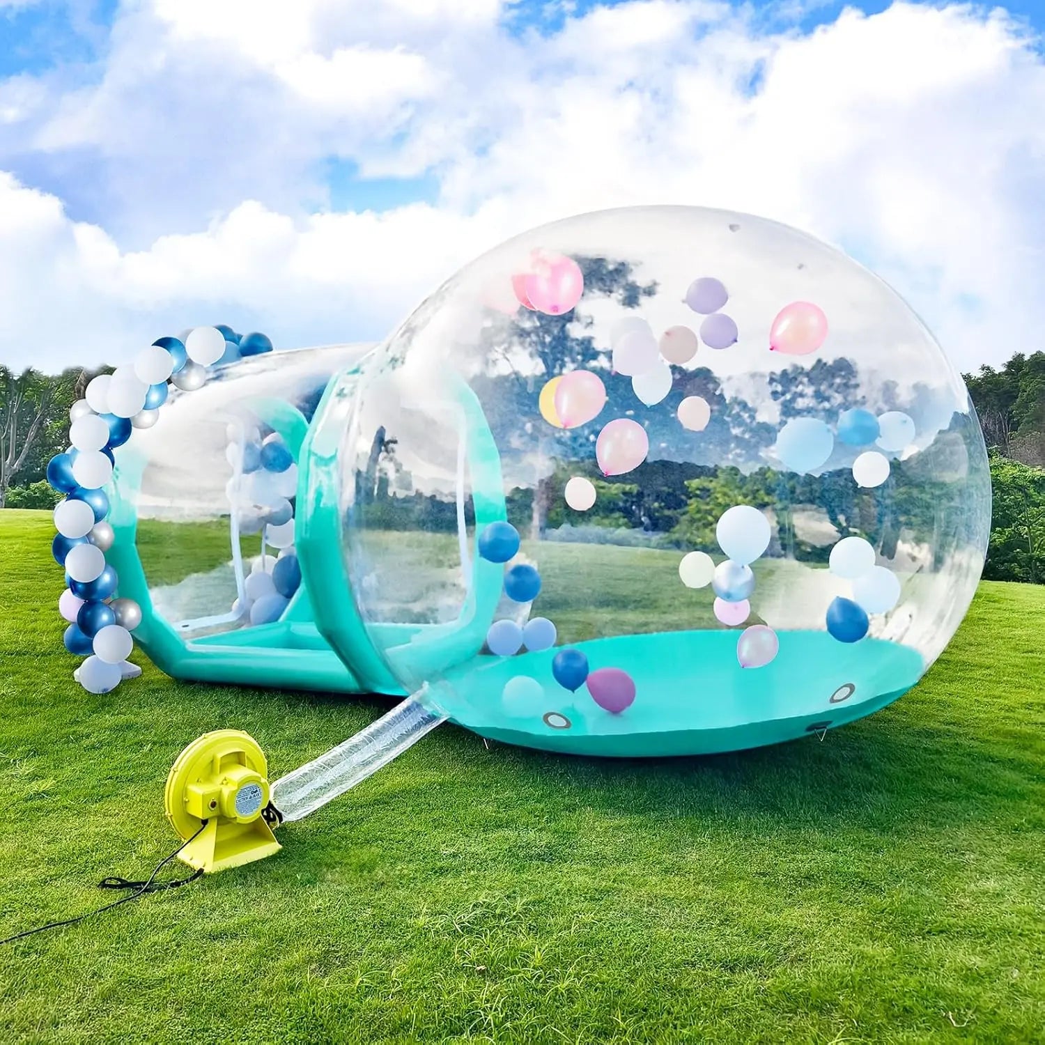 10FT Inflatable Bubble House Dome for Kids with Tunnel - The Kings Lots