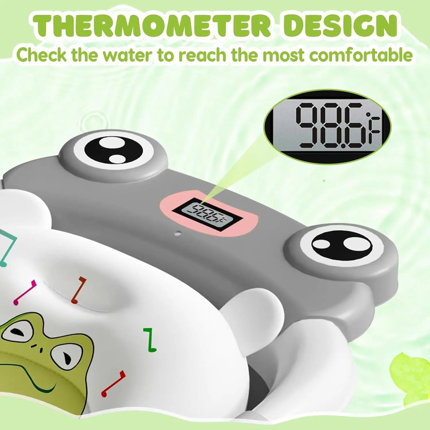 Eco-friendly Baby BathTub with Bath Cushion,Foldable Bathtub Portable with Temperature Indicator Infant Tub for 0-36 Months Baby - The Kings Lots