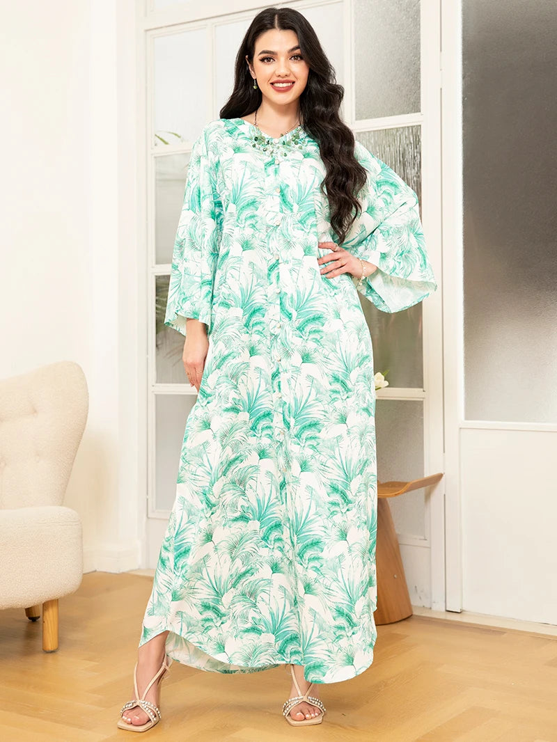 2025 Spring/Summer Collection Boho Riche V-Neck Long Dress - The Kings Lots
