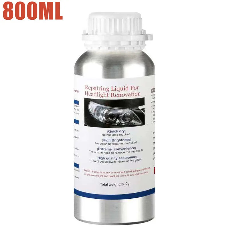 Car Headlight Chemical Polishing Kit 800ML Restoration Fluid - The Kings Lots