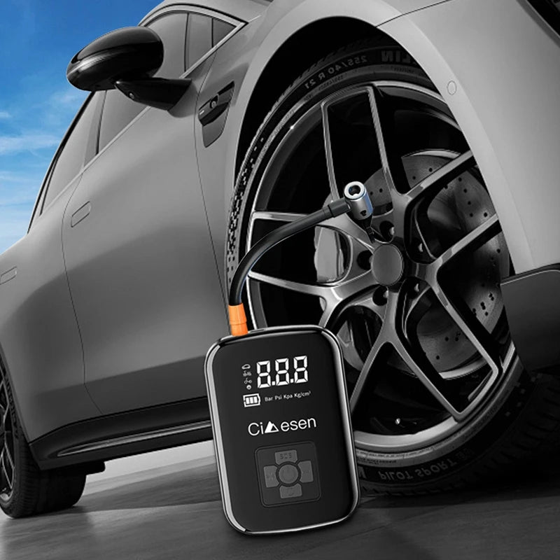 1pc Car Wireless Air Pump 150PSI Portable Tire Inflator - The Kings Lots