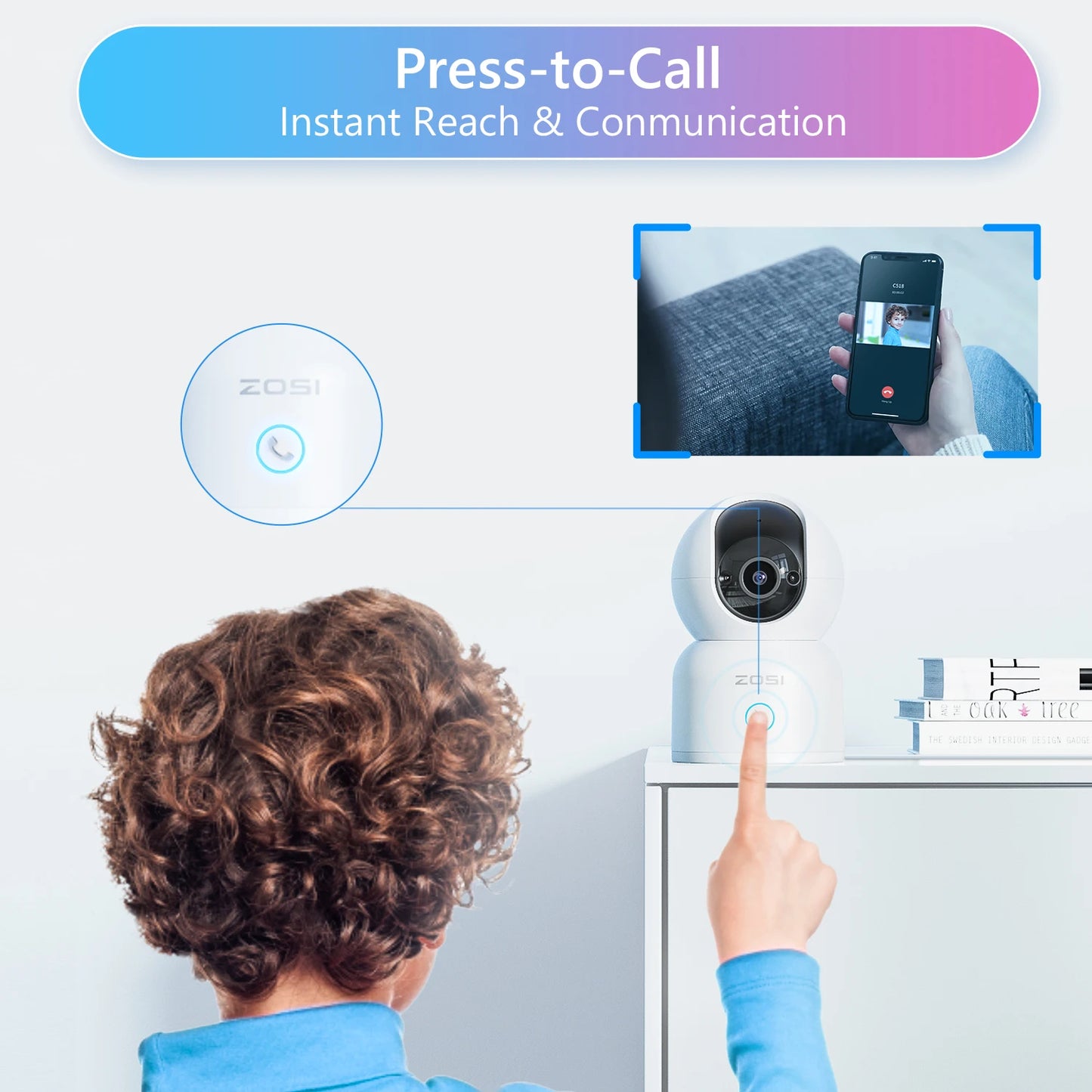 ZOSI 3MP Baby Monitor 2.4G/5G 360 Pan Tilt Pet Camera - The Kings Lots