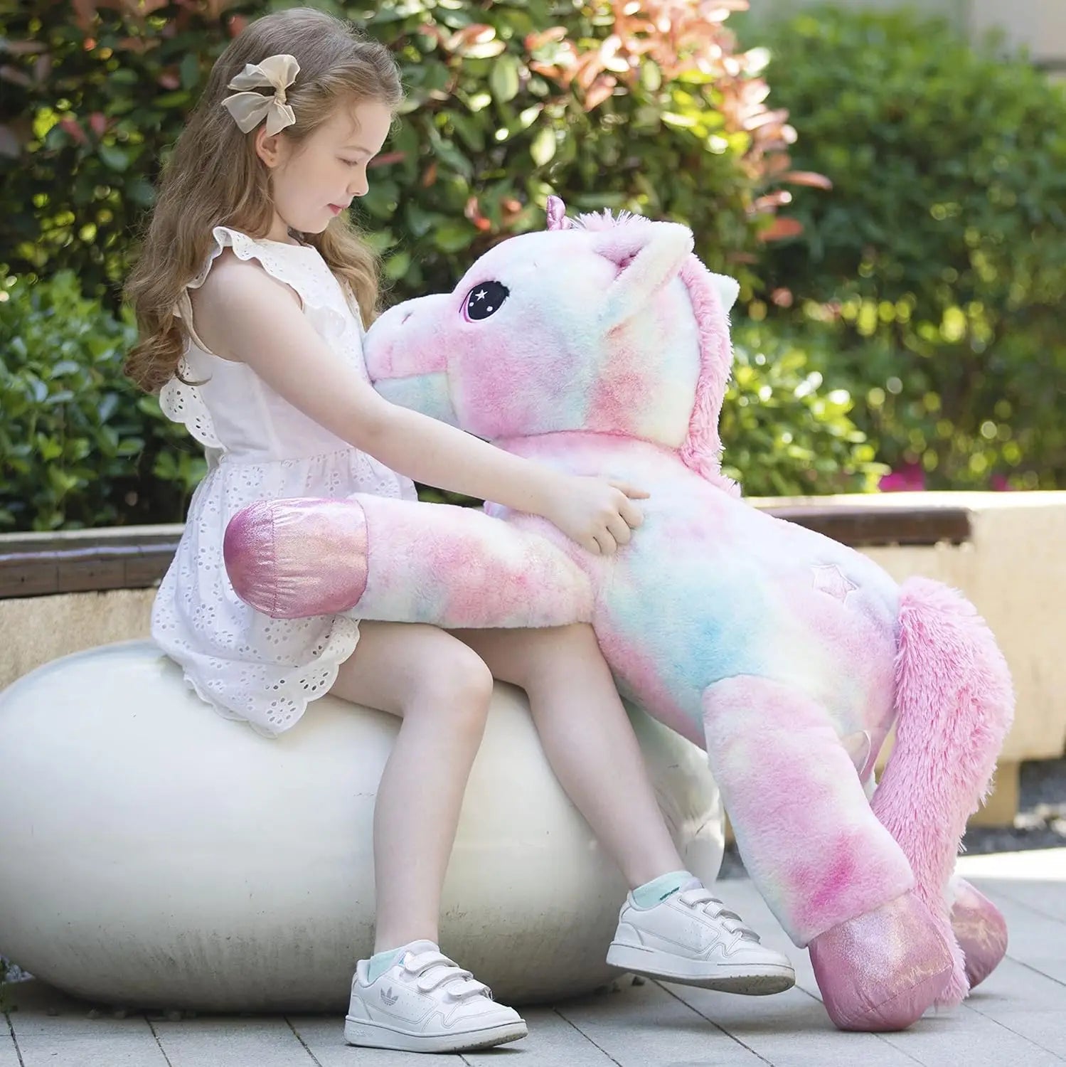 Tezituor 43in Giant Unicorn Plush Toys,Big Rainbow Pink Unicorn Stuffed Animals for Children,Great Unicorns Gifts for Girls - The Kings Lots