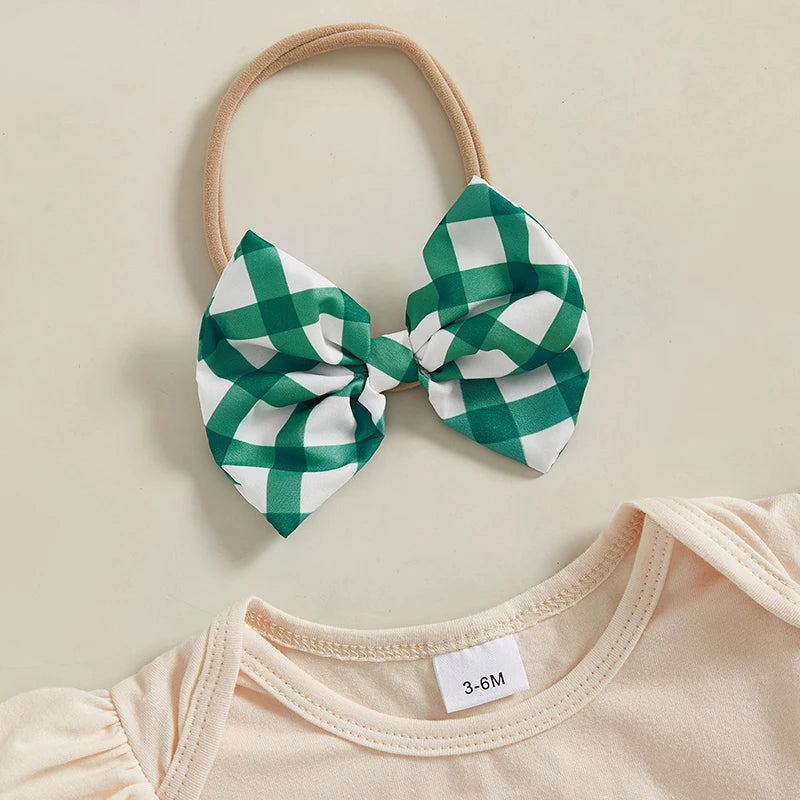 Summer Infant Baby Girl Summer Outfits Short Sleeve Duck Print Romper + Ruffle Shorts + Headband Set Newborn Clothes - The Kings Lots