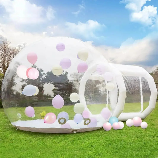 10FT Inflatable Bubble House Dome for Kids with Tunnel - The Kings Lots