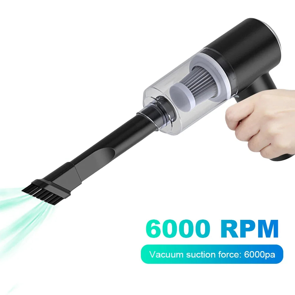 6000Pa Cordless Handheld Vacuum Cleaner 120W High Power - The Kings Lots