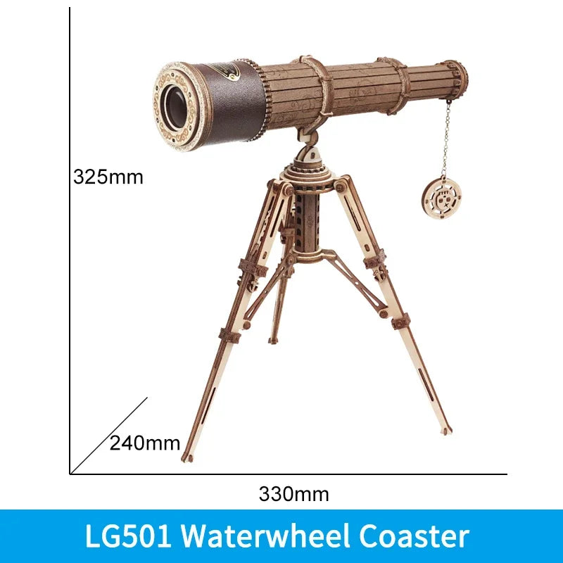 Robotime ROKR Monocular Telescope 3D Wooden Puzzle Game - The Kings Lots