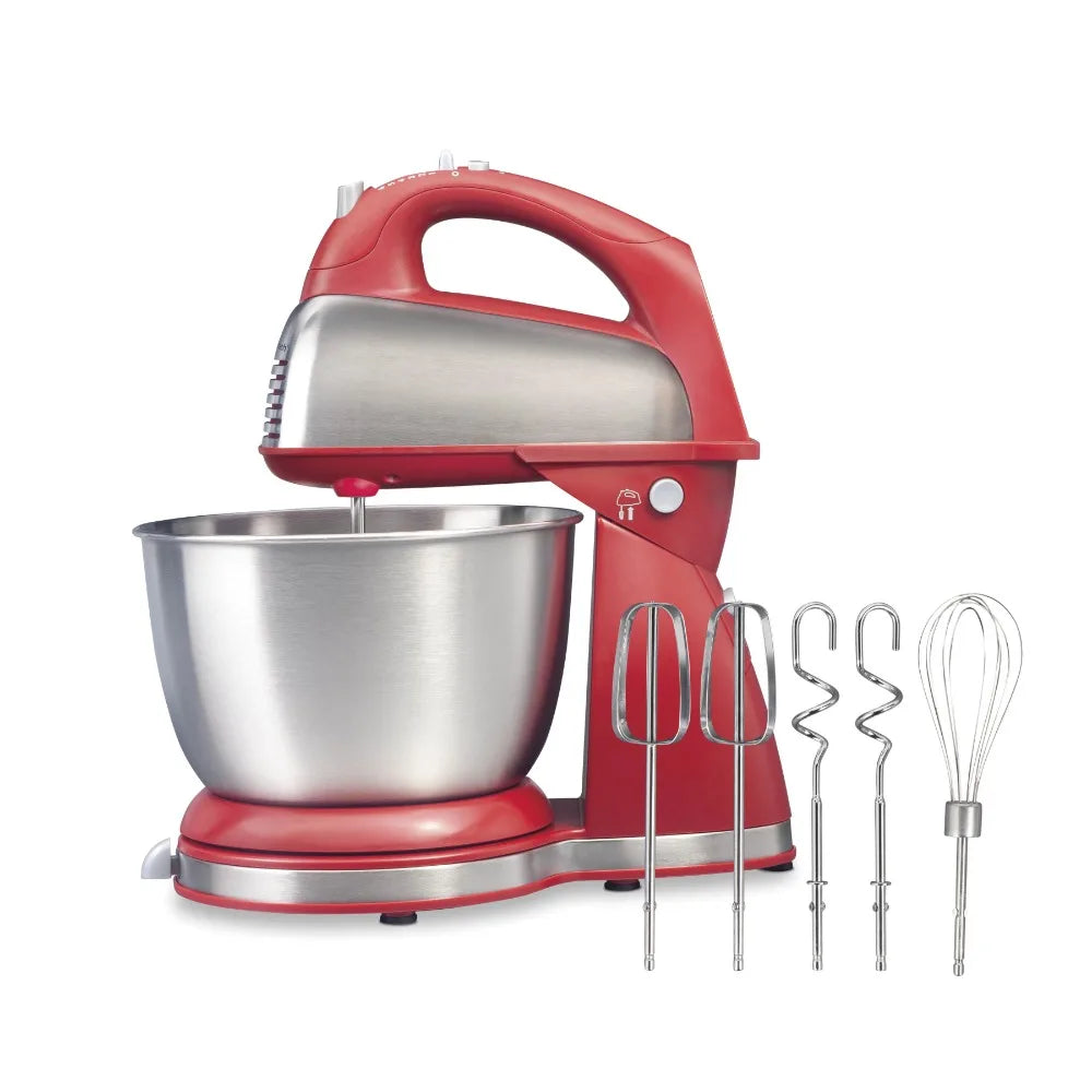 Classic Stand Mixer 4 Quart Stainless Steel Bowl Red