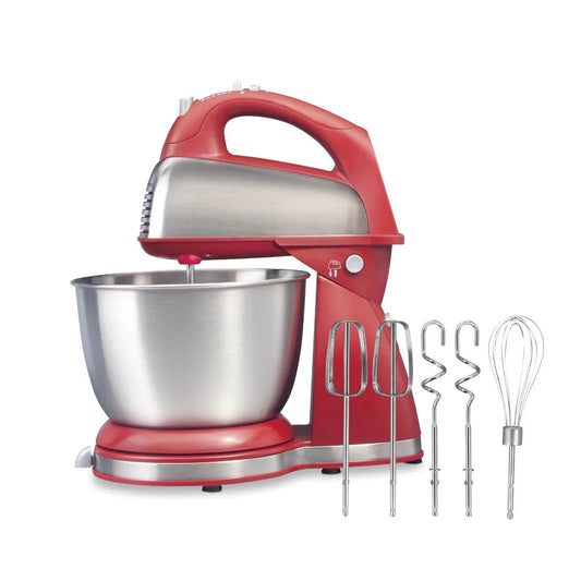 Classic Stand Mixer 4 Quart Stainless Steel Bowl Red