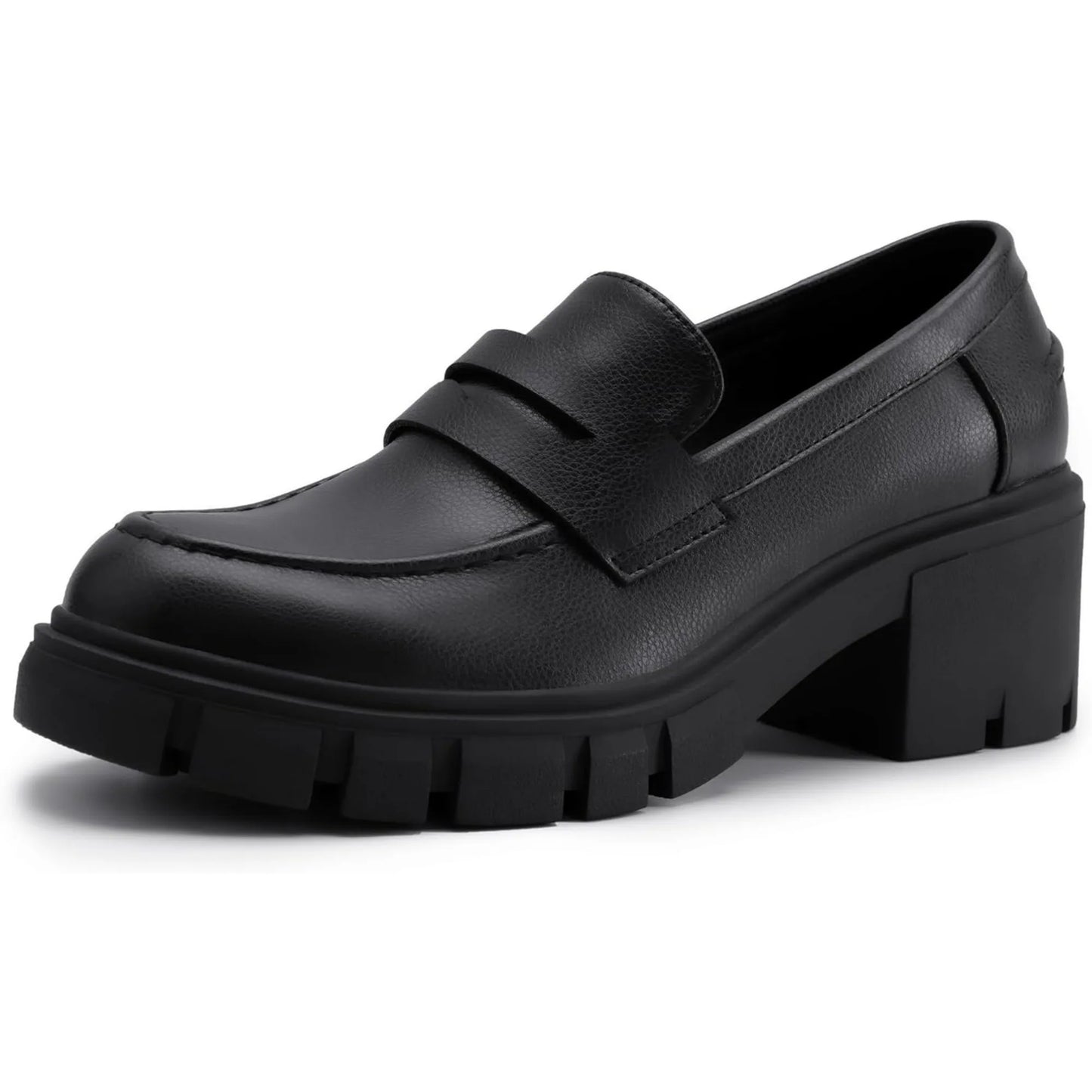 Women's Platform Chunky Loafers Comfortable Slip on Lug Sole - The Kings Lots