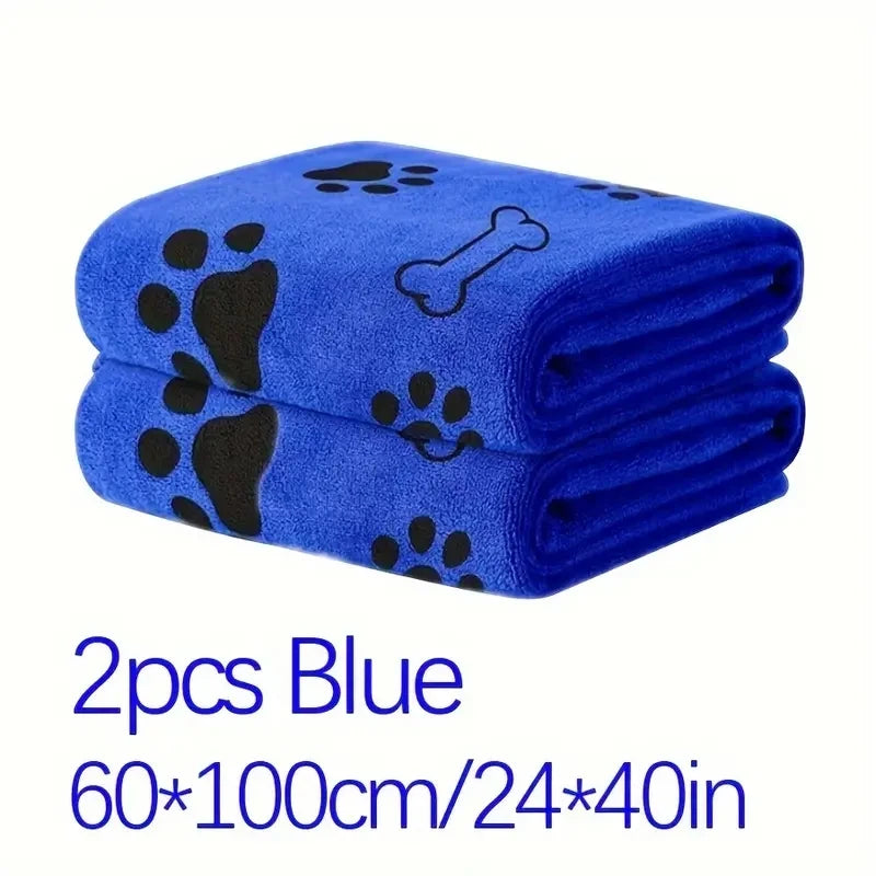 2pcs Soft Microfiber Dog Towels - Quick Dry, Absorbent Pet Bath & Grooming Towels For Dogs Dog Towels Pet Bath Drying Towels Dog - The Kings Lots