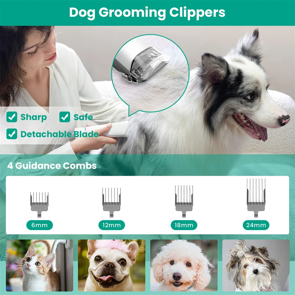 INSE P20 Pet Grooming Kit & Vacuum Suction 99% Pet Hair - The Kings Lots