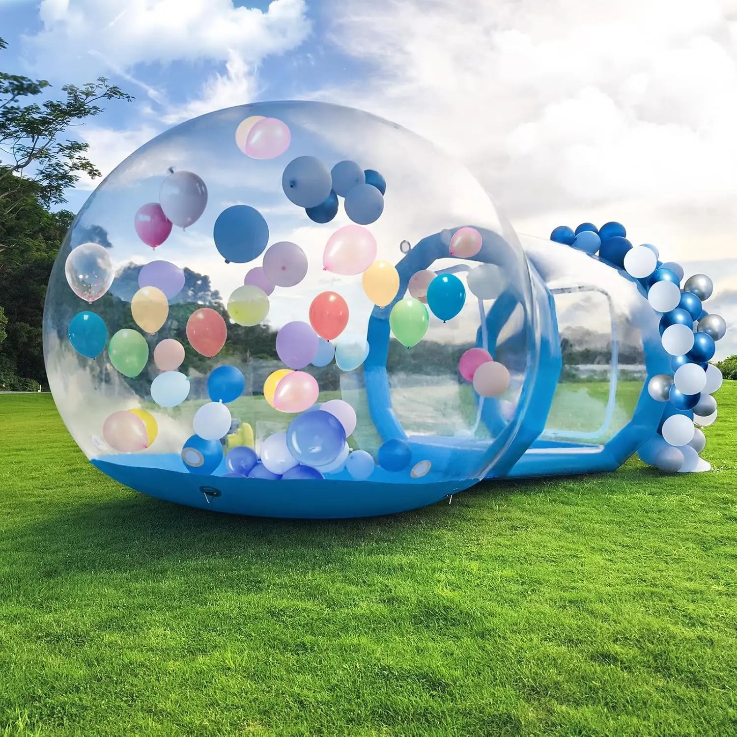 10FT Inflatable Bubble House Dome for Kids with Tunnel - The Kings Lots