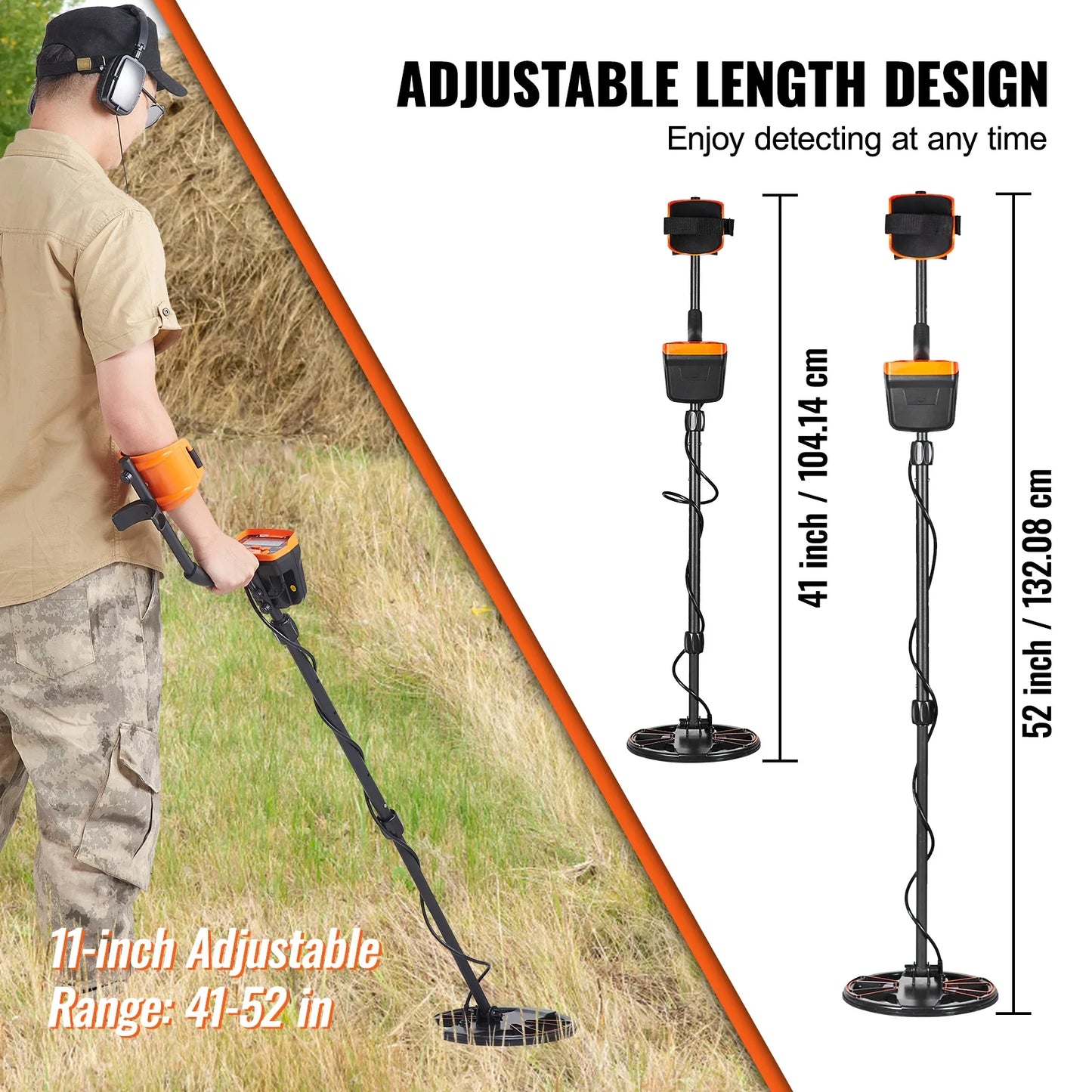 VEVOR Metal Detector for Adults & Kids 10Inch Waterproof Coil - The Kings Lots