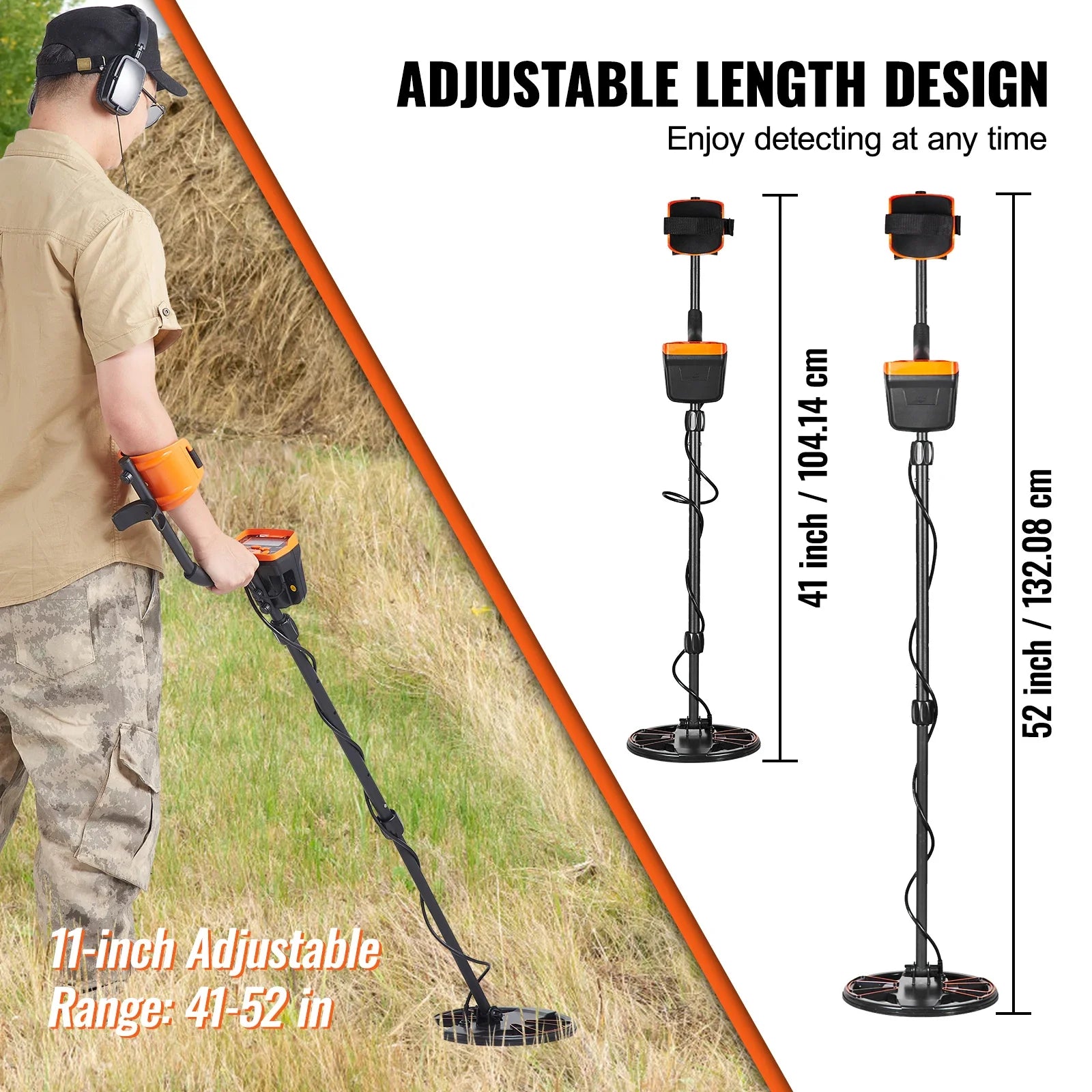 VEVOR Metal Detector for Adults & Kids 10Inch Waterproof Coil - The Kings Lots