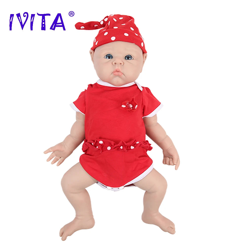 IVITA WG1525 47cm 3.29kg 100% Silicone Reborn Baby Doll - The Kings Lots