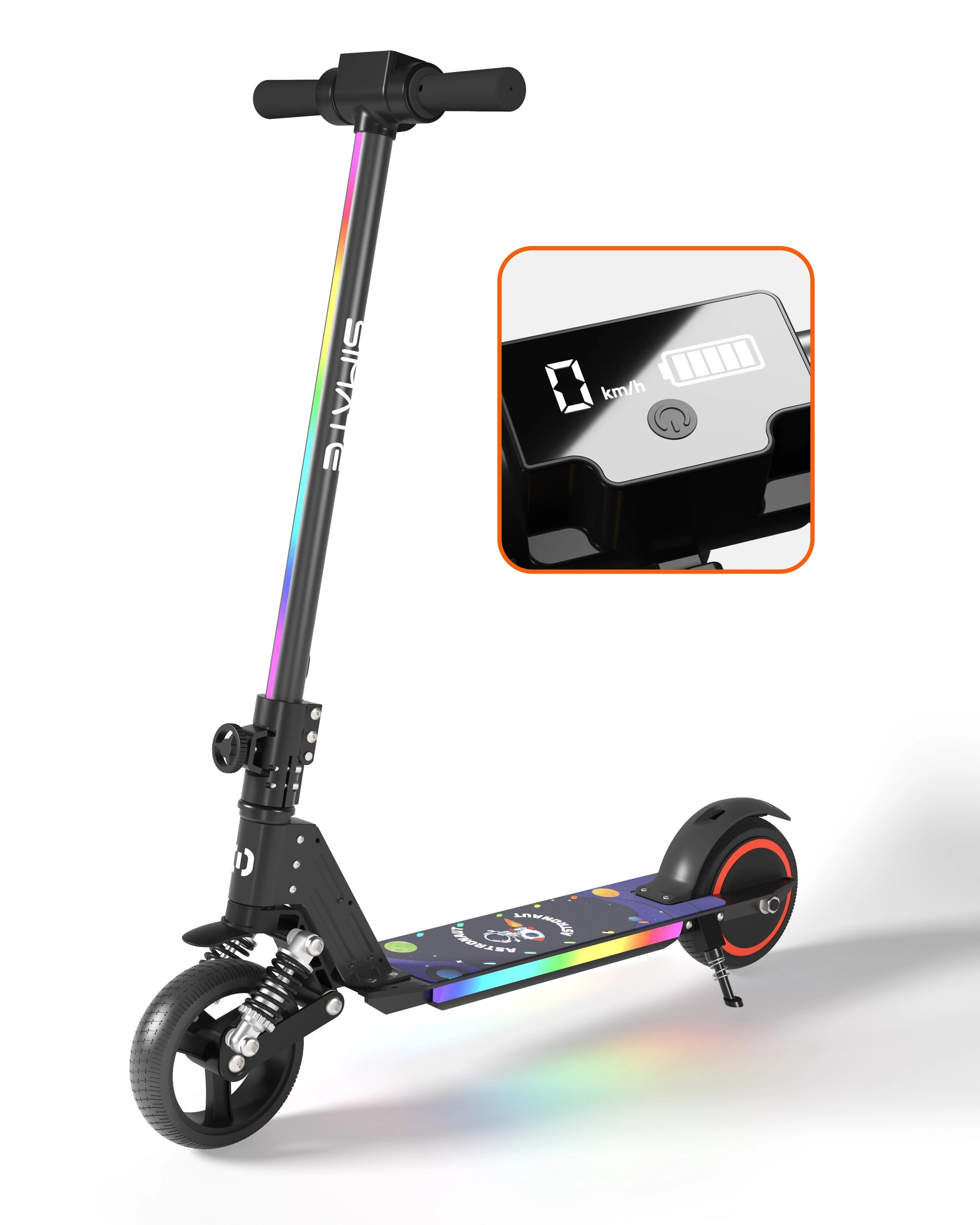 New Version S5 Kids Electric Scooter 24V/2.5Ah Battery 130W Motor Max Speed 14km/h with Suspension 6.5 Inch Tires Max Rang 8KM - The Kings Lots