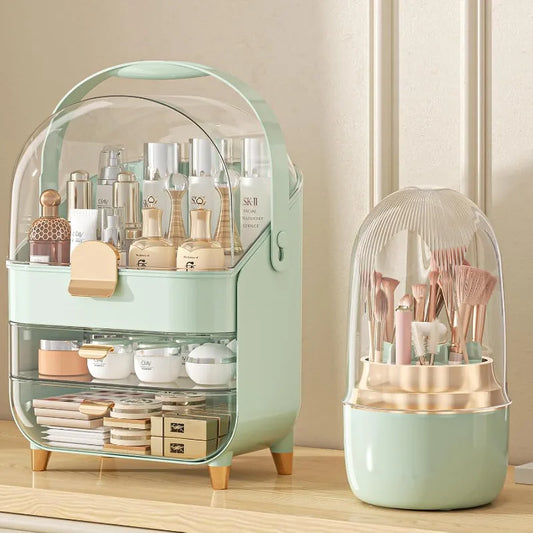 Makeup Organizer, Skincare Holder Bathroom Counter Organizer, Storage Box Cosmetic Display Cases, Teen Girl Gifts Trendy Stuff - The Kings Lots