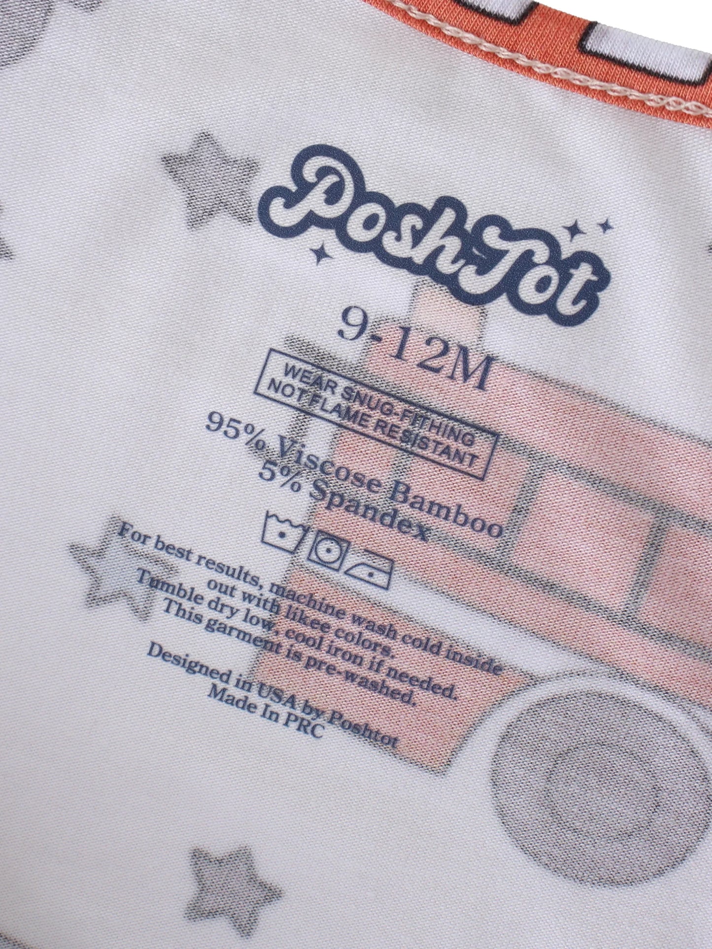 POSHTOT Toy Car Printed Bamboo Fiber Baby Long Sleeve Romper - The Kings Lots