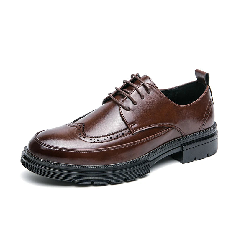 Men's Dress Oxford Shoes Classic Lace Up Formal Shoes Style - The Kings Lots