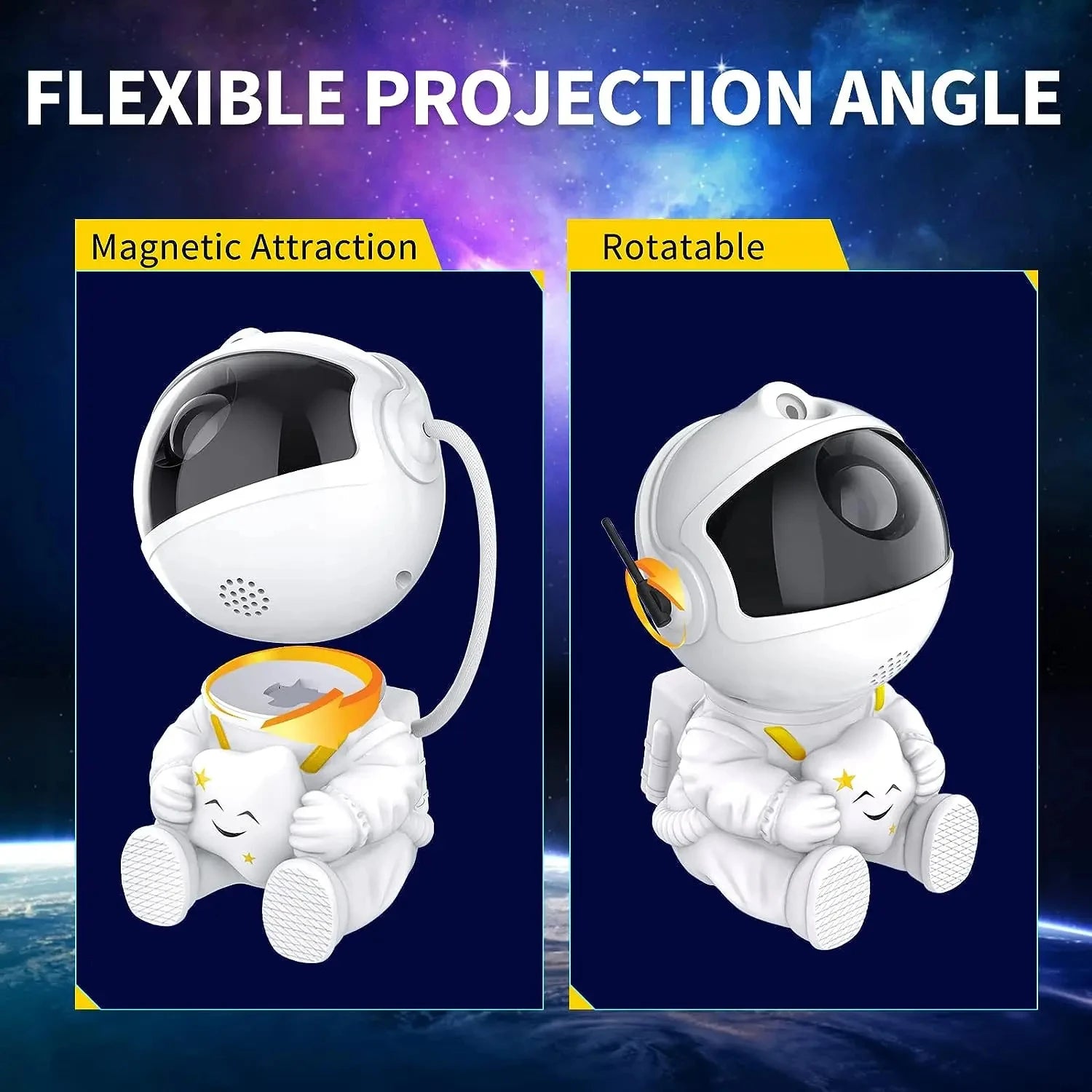 Astronaut Projector Starry Nebula LED Night Lamp with Remote Control for Birthday Decoration - The Kings Lots