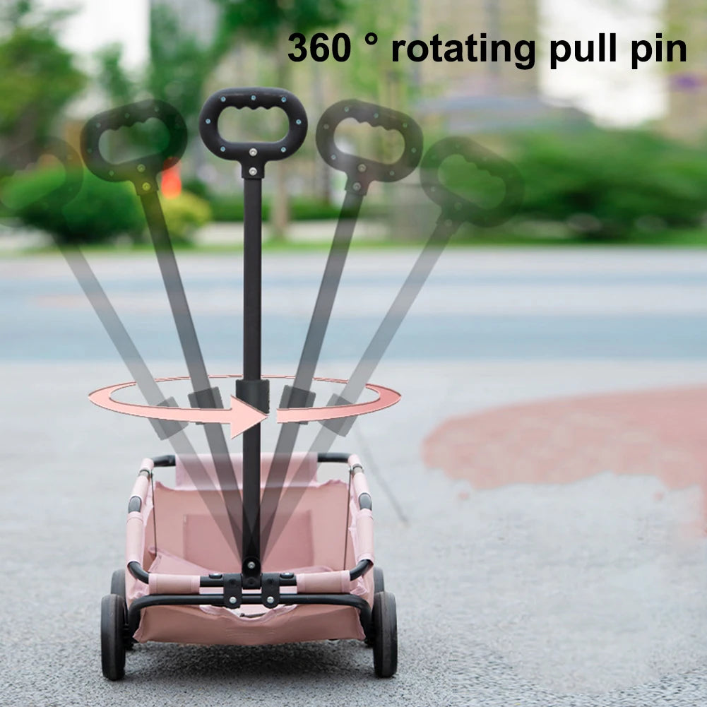 Folding Dog Stroller 4 Wheels Teddy Baby Stroller for Traveling Rolling Cat Carrier Pet Carriage for Travelling Shopping Walking