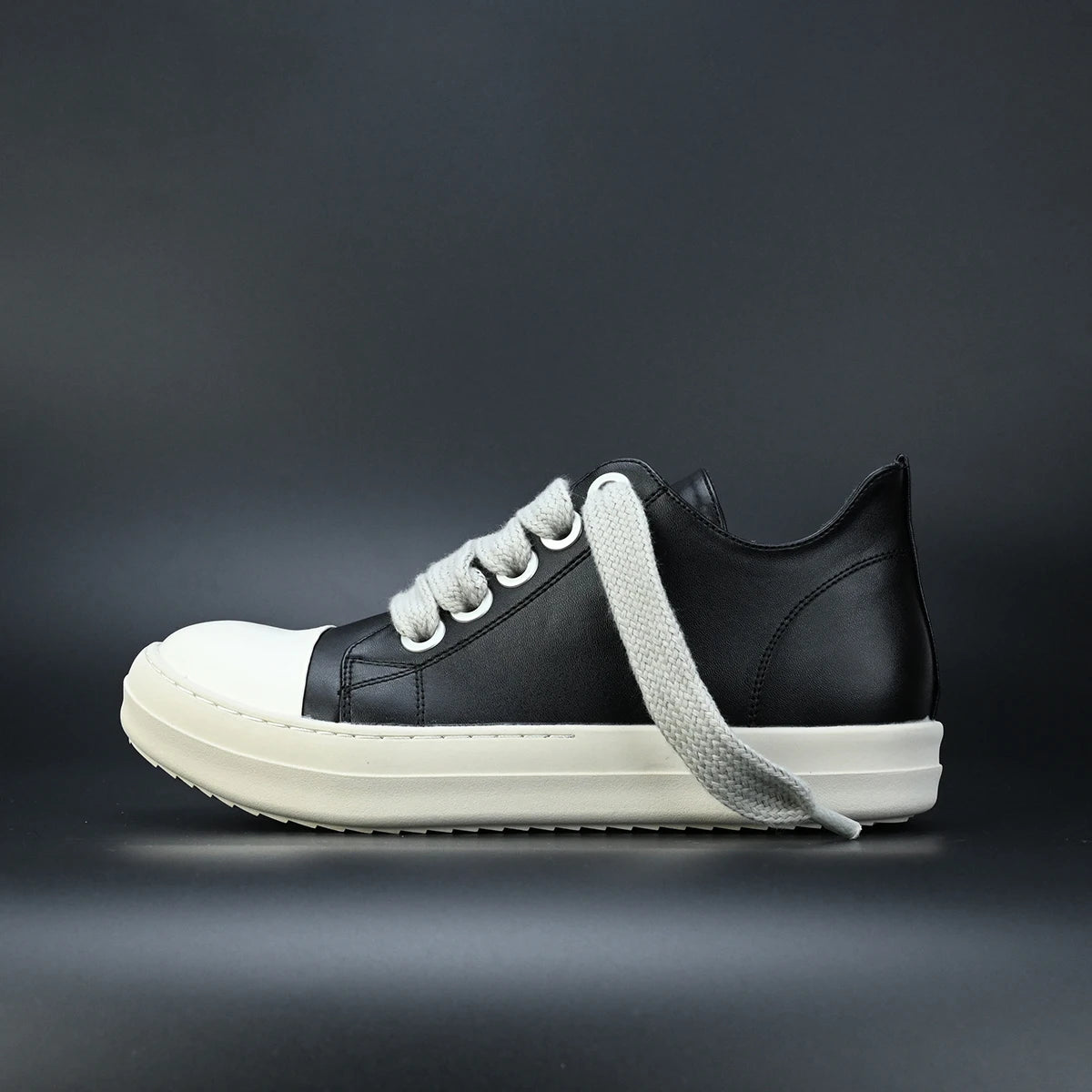 Men Shoe Black Canvas Low Top Women Sneaker OwensQuality - The Kings Lots