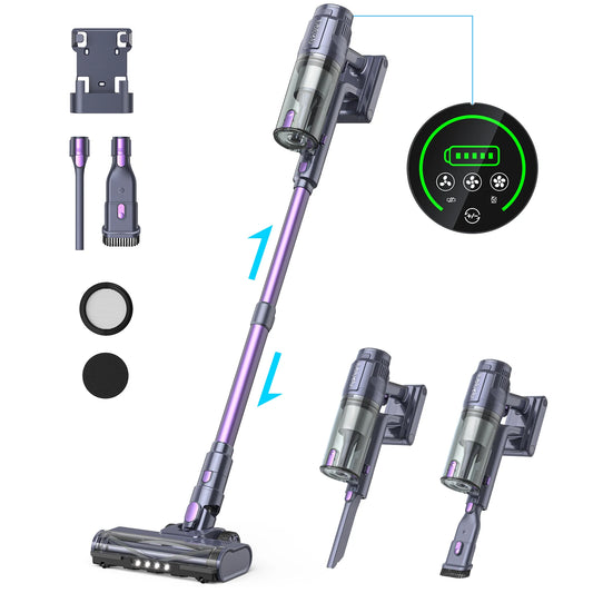 30Kpa Cordless Vacuum Cleaner Lubluelu L7 Lightweight Touch Screen - The Kings Lots