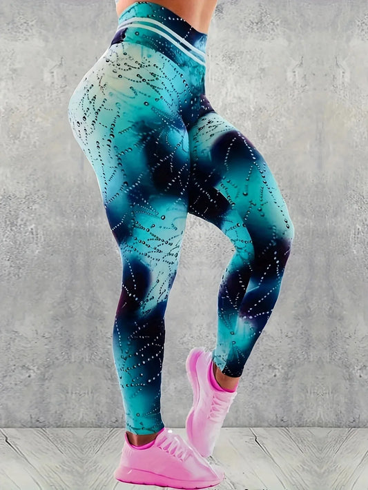 Women's Fashion Allover Print Skinny Leggings High Waist Stretchy