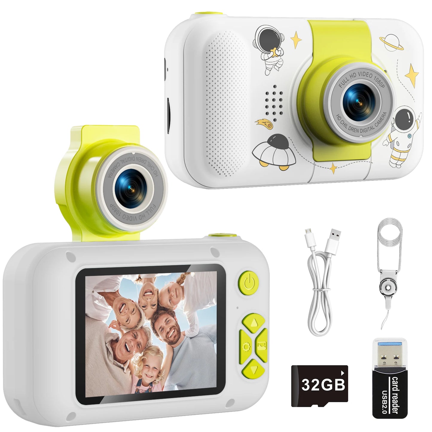 Kids Camera ARNSSIEN 180° Flip Lens Digital Camera for Kids - The Kings Lots