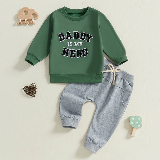 Baby Boys Autumn Clothes Outfits 2Pcs Activewear Set - The Kings Lots