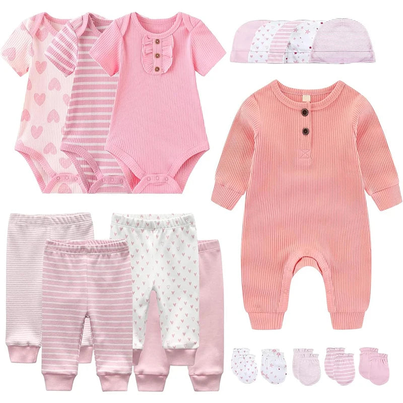 Unisex Soft & Comfortable Baby Boys & Girls Clothing & Accessories Newborn Set 18 Pieces - The Kings Lots