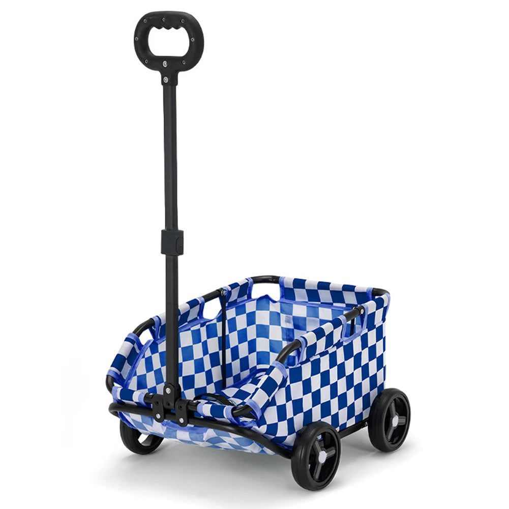 Folding Dog Stroller 4 Wheels Teddy Baby Stroller for Traveling Rolling Cat Carrier Pet Carriage for Travelling Shopping Walking