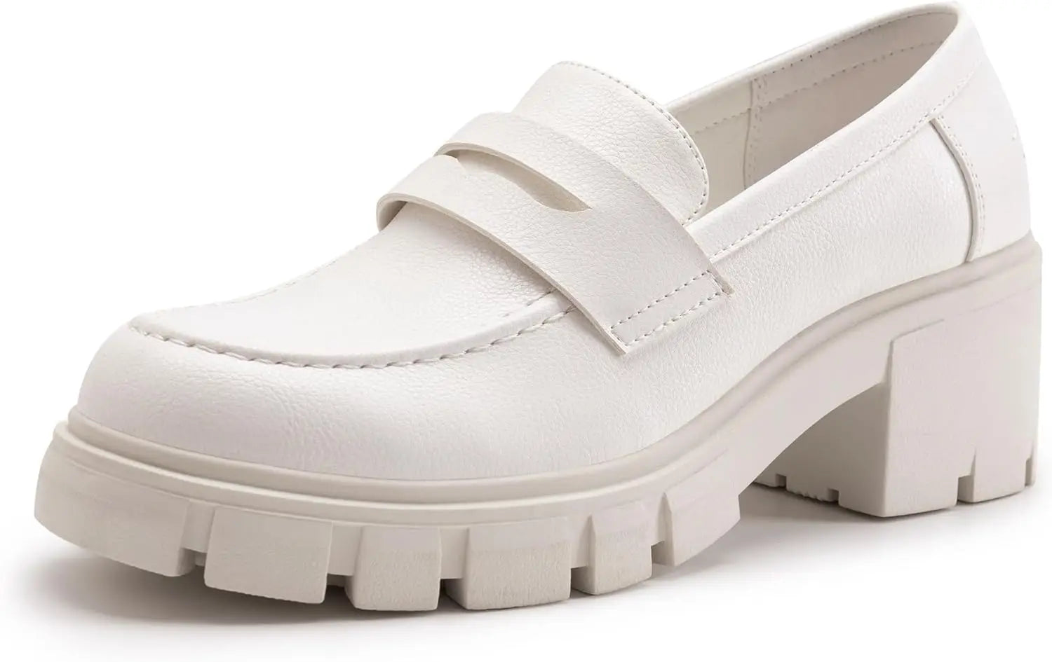 Women's Platform Chunky Loafers Comfortable Slip on Lug Sole - The Kings Lots
