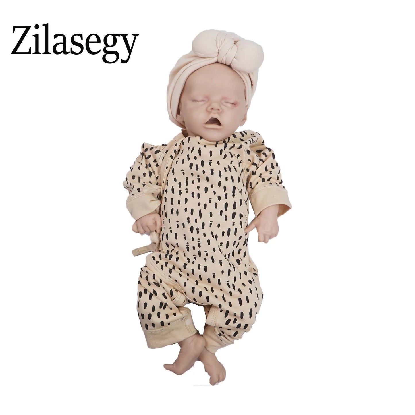 Zilasegy 17inch 2.6kg Full Body Silicone Reborn Baby Doll Realistic Girl Dolls Unpainted DIY Blank Baby Realistic Girl Baby Toy - The Kings Lots