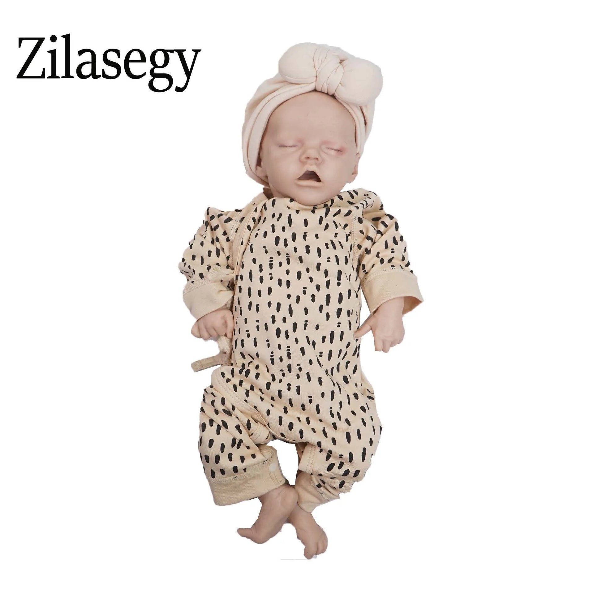 Zilasegy 17inch 2.6kg Full Body Silicone Reborn Baby Doll Realistic Girl Dolls Unpainted DIY Blank Baby Realistic Girl Baby Toy - The Kings Lots