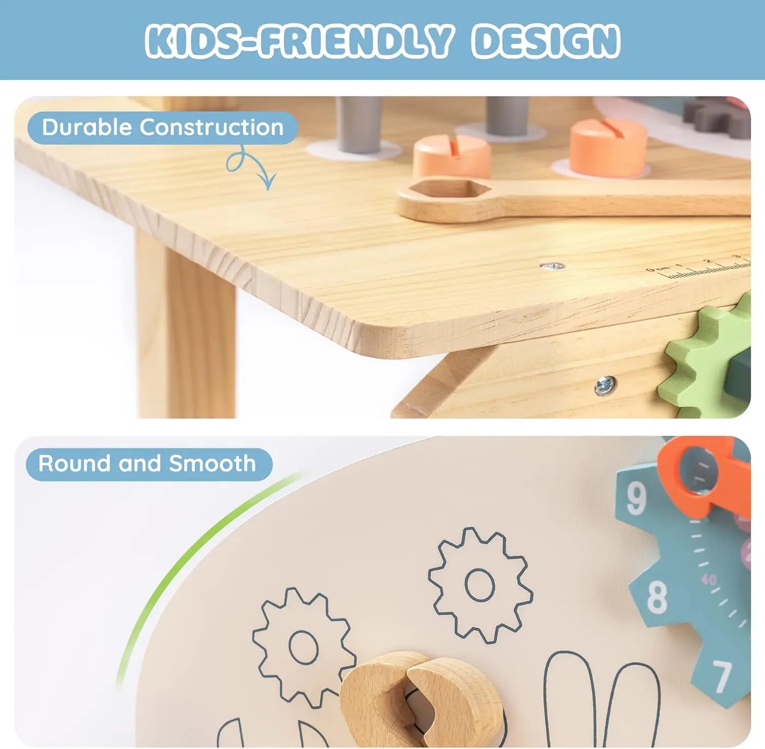 Robotime Kids Tool Bench Set Large Wooden Work Bench Toys - The Kings Lots