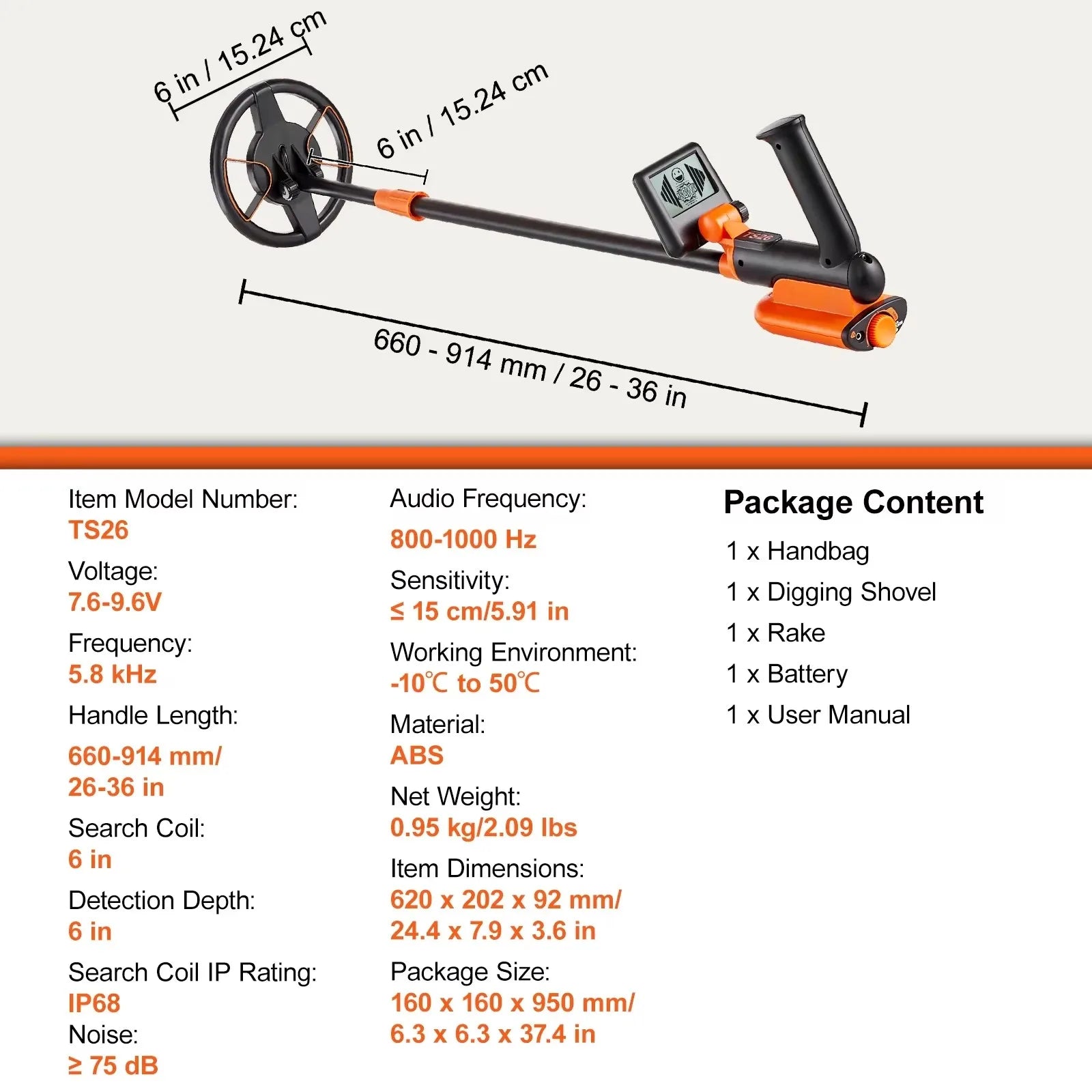 VEVOR Metal Detector for Adults & Kids 10Inch Waterproof Coil - The Kings Lots