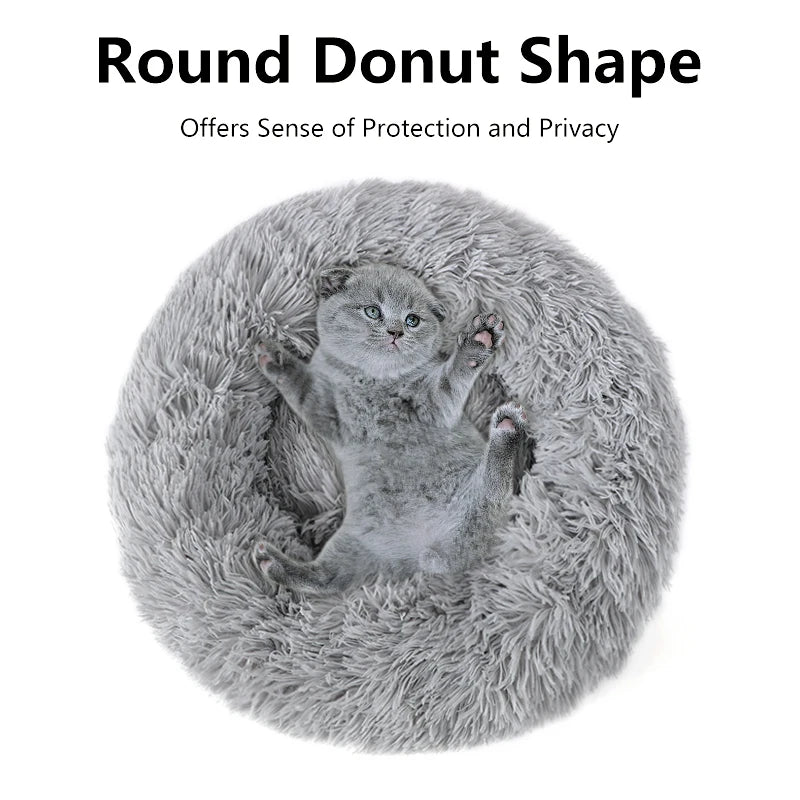 40-100cm Fluffy Pets Dogs Beds Large Round Dog Bed Winter