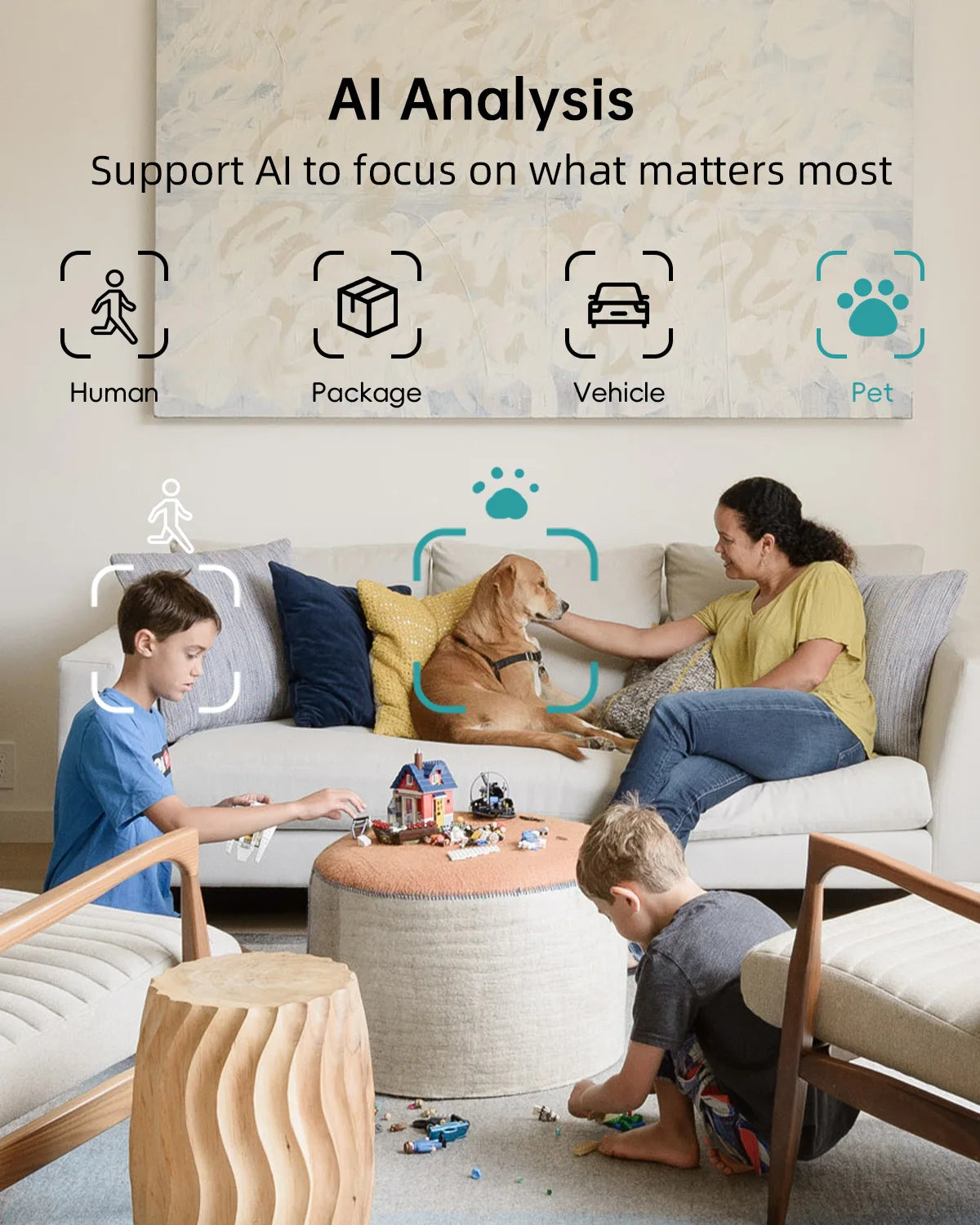ZUMIMALL Wired Security Camera, 5G/2.4G WiFi Baby Monitor - The Kings Lots