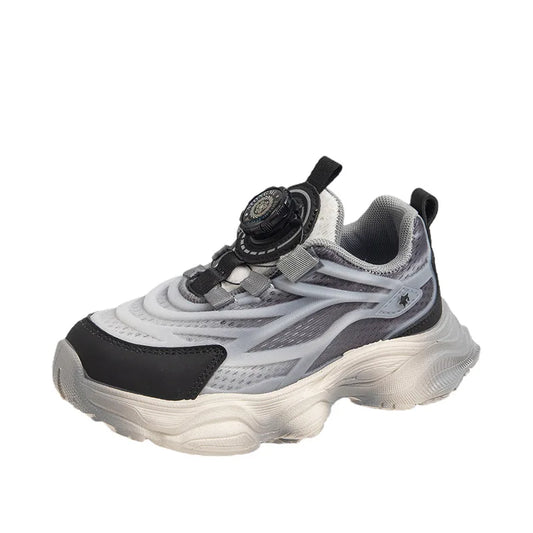 Fashion Kids Skate Shoes Spring Autumn Leather Sneakers - The Kings Lots