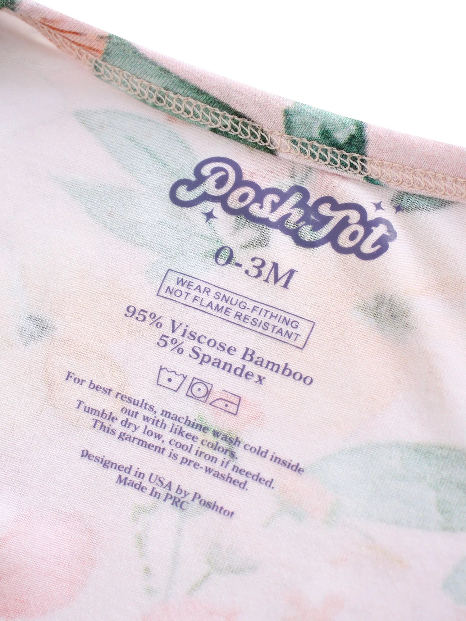 POSHTOT pink flowers pattern fiber baby long sleeve. Baby pajamas two-way zipper 0-2 years romper.Baby jumpsuit. - The Kings Lots