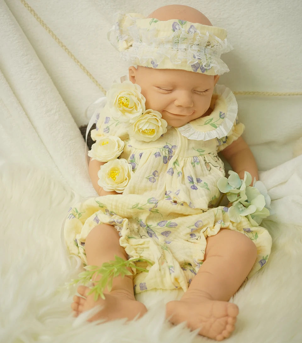 44cm Full Silicone Reborn Doll Dressable Dress Up Cute Soft Girls 2.76kg - The Kings Lots