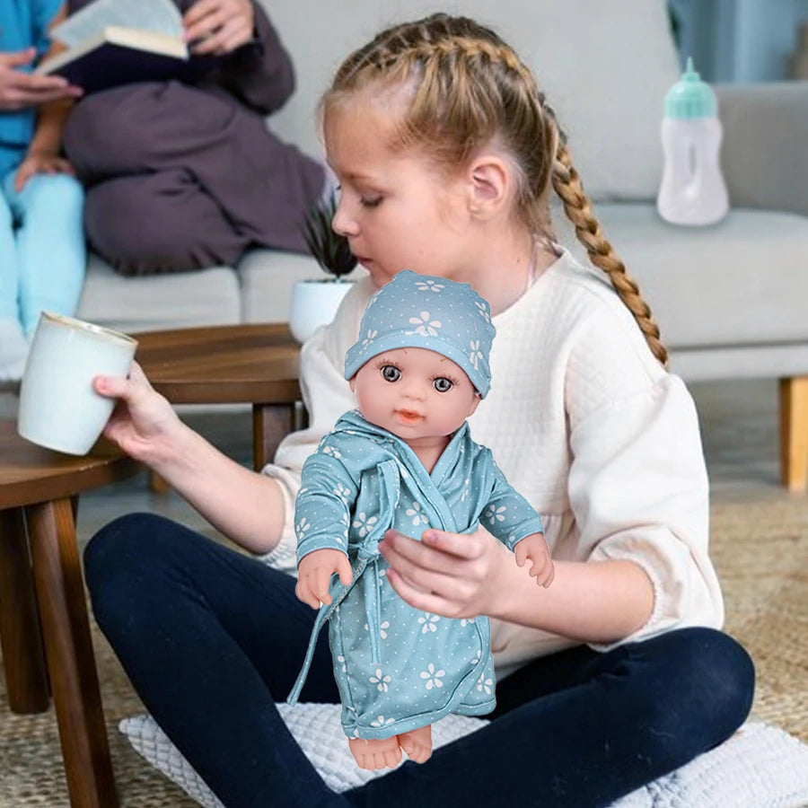 12Inch/30cm Bathrobe Newborn Baby Doll Simulation Gift - The Kings Lots